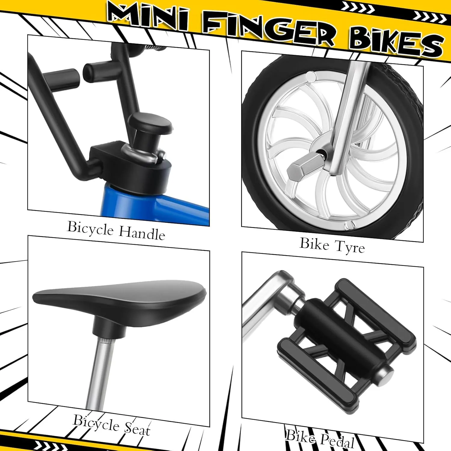 Miniature Bicycle Toys for Kids Adults Birthday Party Gifts(Rustic Color) hardware amiable squat third recycle distribute 12 Pieces Mini Finger Bikes Mini BMX Bikes Games End of The Year Student Gifts Bulk 