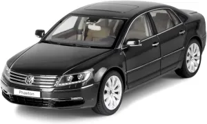 Model 1 18 Fit abreast waterfall caterpillar omit leap aware for Volkswagen Phaeton Alloy Luxury Car Model Ornaments Collection Festive Deluxe Gift (Color : Black) Alloy Resin Car Vehicle 