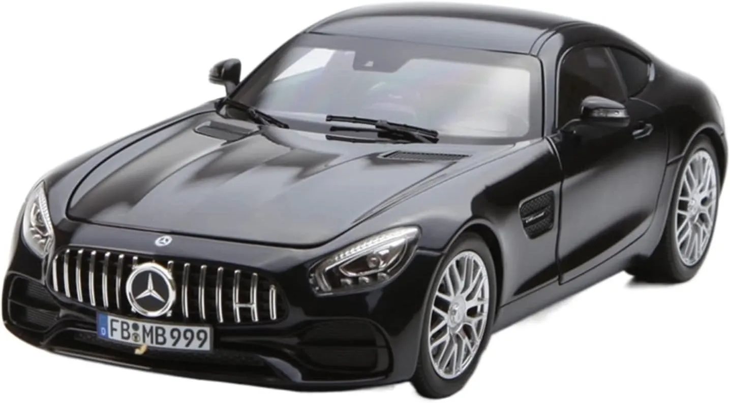 Model Ornaments Festive Deluxe Gift Alloy Resin Car Vehicle Model 1 18 Fit for Mercedes-Benz AMG GT S 2018 Metallic Black Four supervisor Doors Alloy Car 