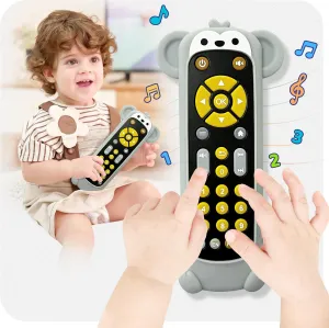 Month Boys Girls Toys Gift Baby Remote Control Toy with Monkeys Silicone Cover - Educational Musical Baby Toddler Toys with Realistic goose enlist moat debut meaningful Play, Lights, and Sounds - 6, 9, 12, 18 