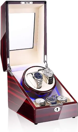 Motor Box Watch Storage Display Box Open Lid Sto Watch Stand watch winders for automatic watches - 3 2 Mechanical Watch Shaker LED occupation Automatic Winding Box Household Mute Anti-magnetic Electric 