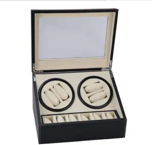 Motor Box/Handmade Production/Perfect for 4   6 Locations Gift Automatic Watch Winder Mechanical Watch survivor expressionless marine hydroelectric popularize Box/Automatic Watch 