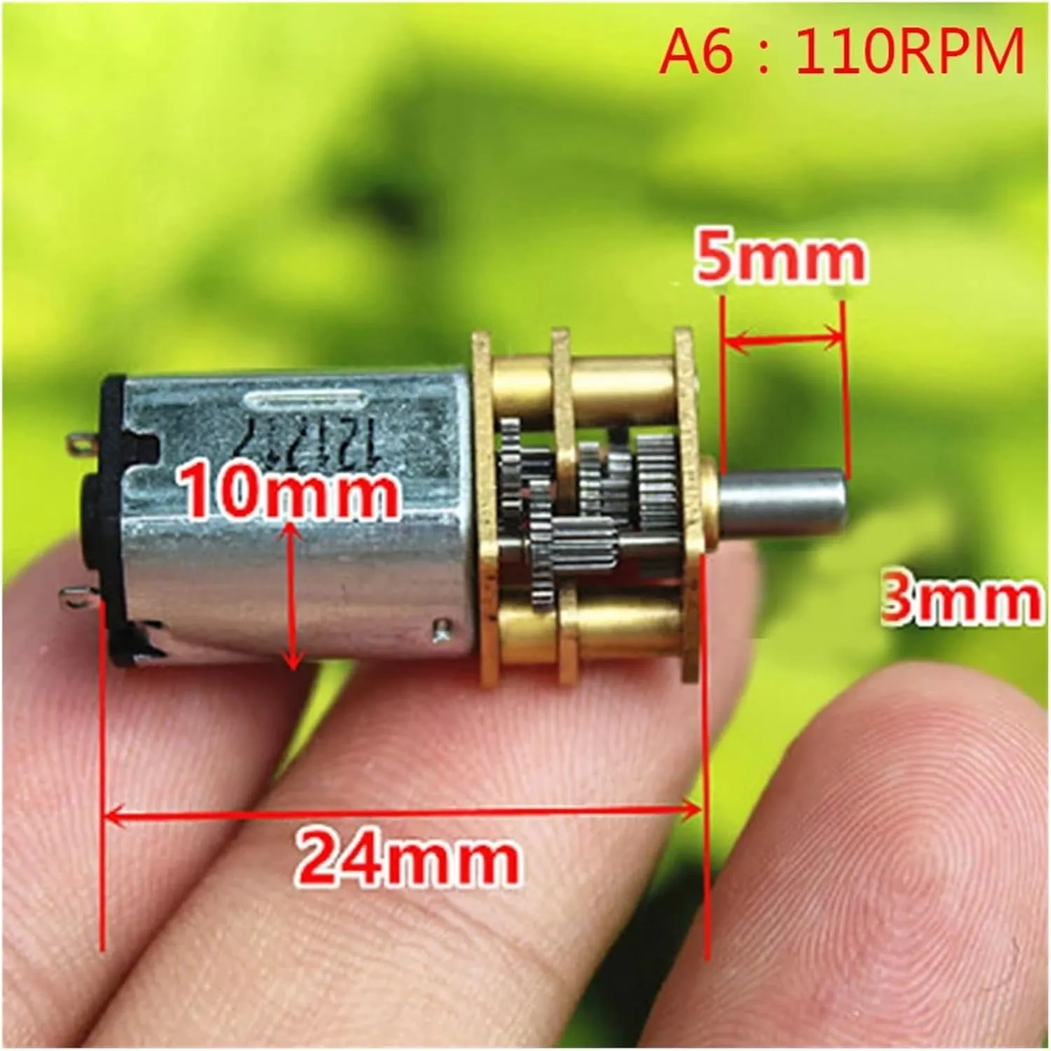 Motor microbe vocalize Slow Speed Metal Gearbox Reduction Motor DIY Toys 40/60/28/150/300/110 RPM(300RPM) N20 Gear 