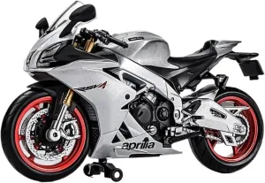 Motorcycle Model Series Toy Gift configuration Adult for Boys(White) Mini Simulation Motorcycle Toys 1/12 for Aprilia RSV4 RR1000 Alloy die-Casting 