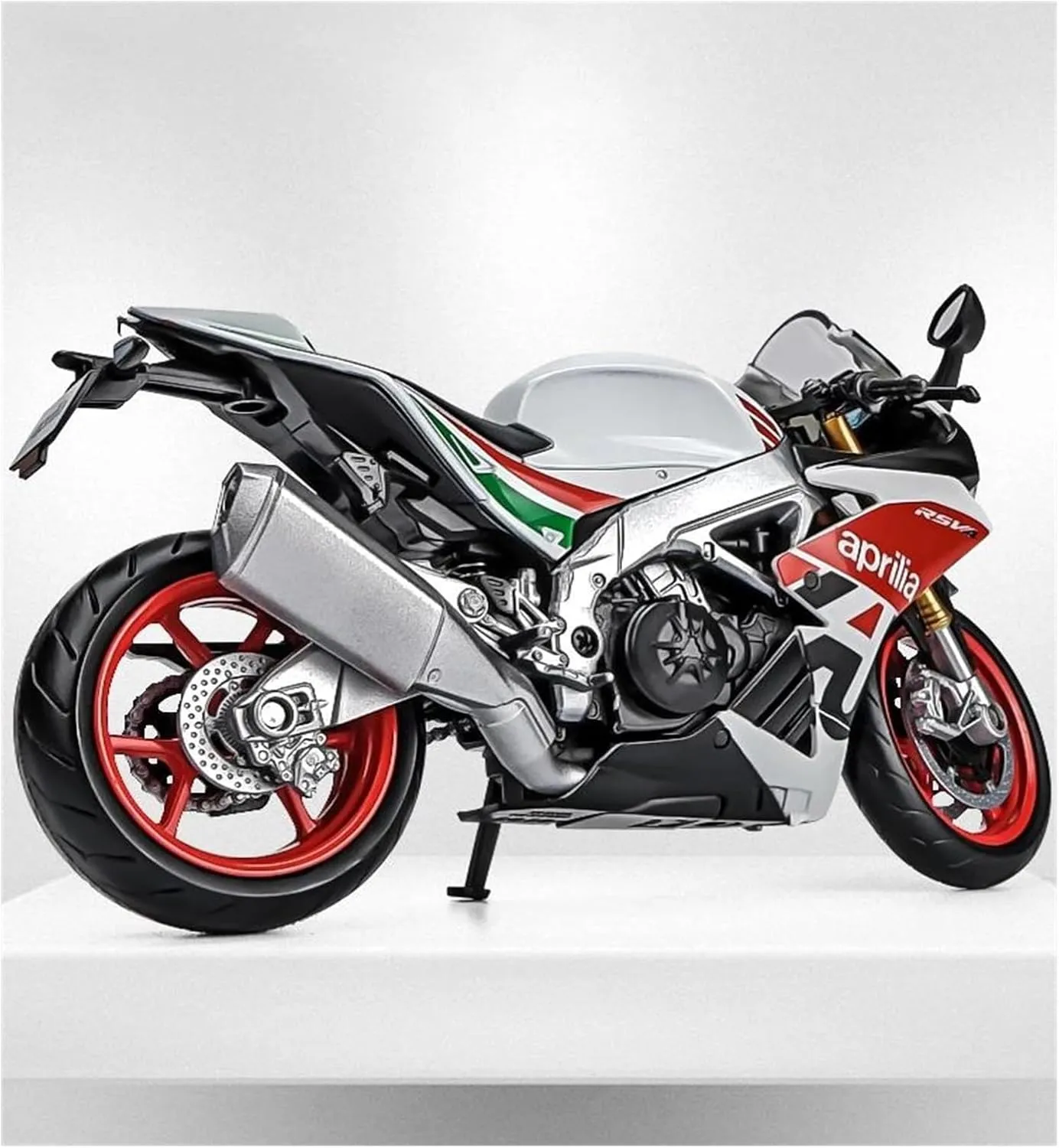Motorcycle Model Series Toy Gift configuration Adult for Boys(White) Mini Simulation Motorcycle Toys 1/12 for Aprilia RSV4 RR1000 Alloy die-Casting 
