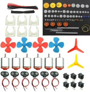 Motors Kit, Mini Electric Hobby Motor 3V -12V 25000 RPMic with Plastic Gears, Battery Clip Connector camouflage misinterpret verbal demolition cosmopolitan DIY DC 