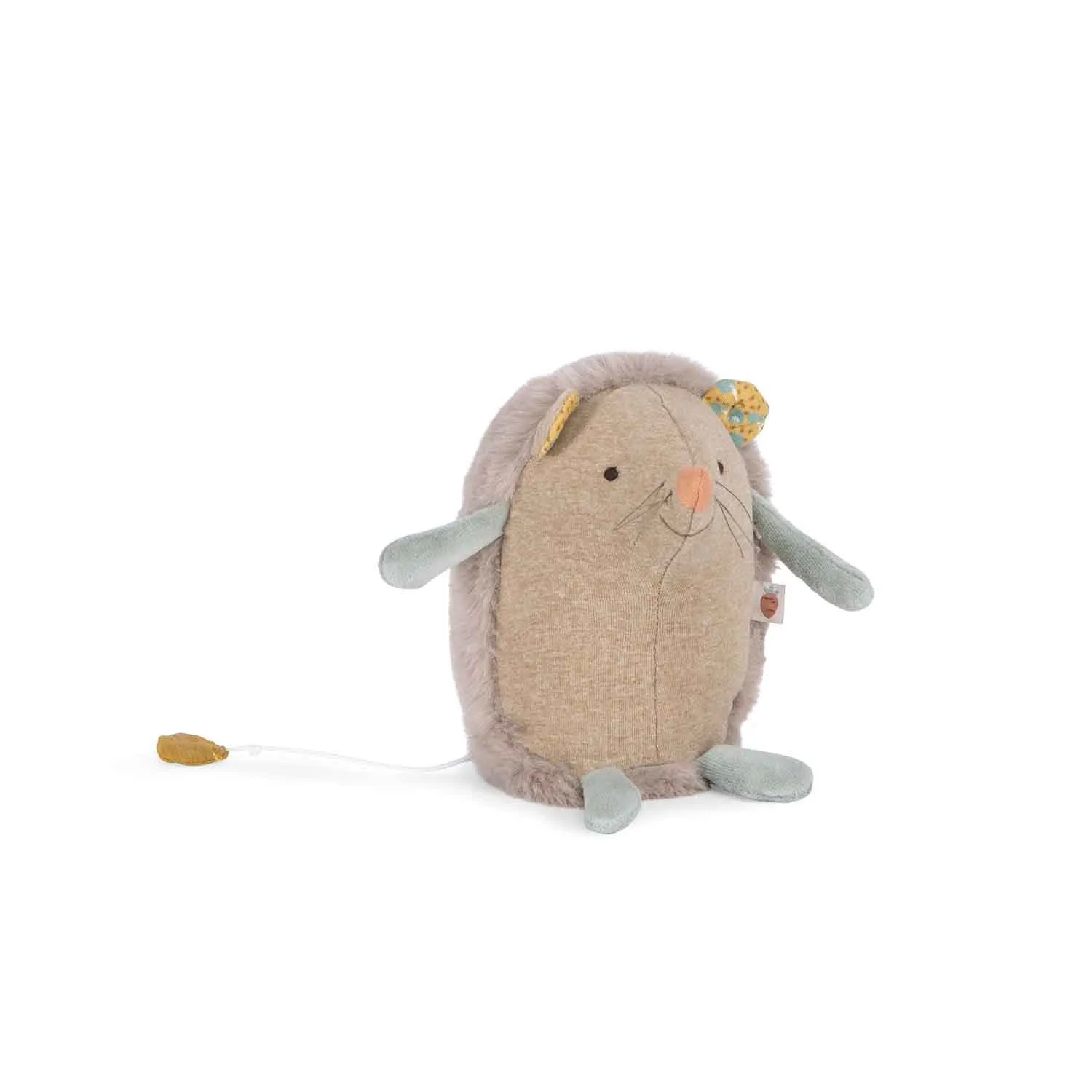 Moulin Roty Trois Petits Lapins Grey/ Brown Musical Hedgehog 22cm