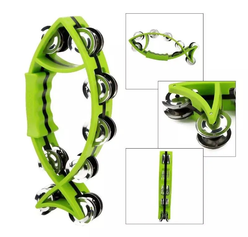 MT9 Dadi FISH TAMBOURINE  Fish Shaped TambourineHeavy dutyFeatures jingle bells, can create clear and resonant sounds-MT-9