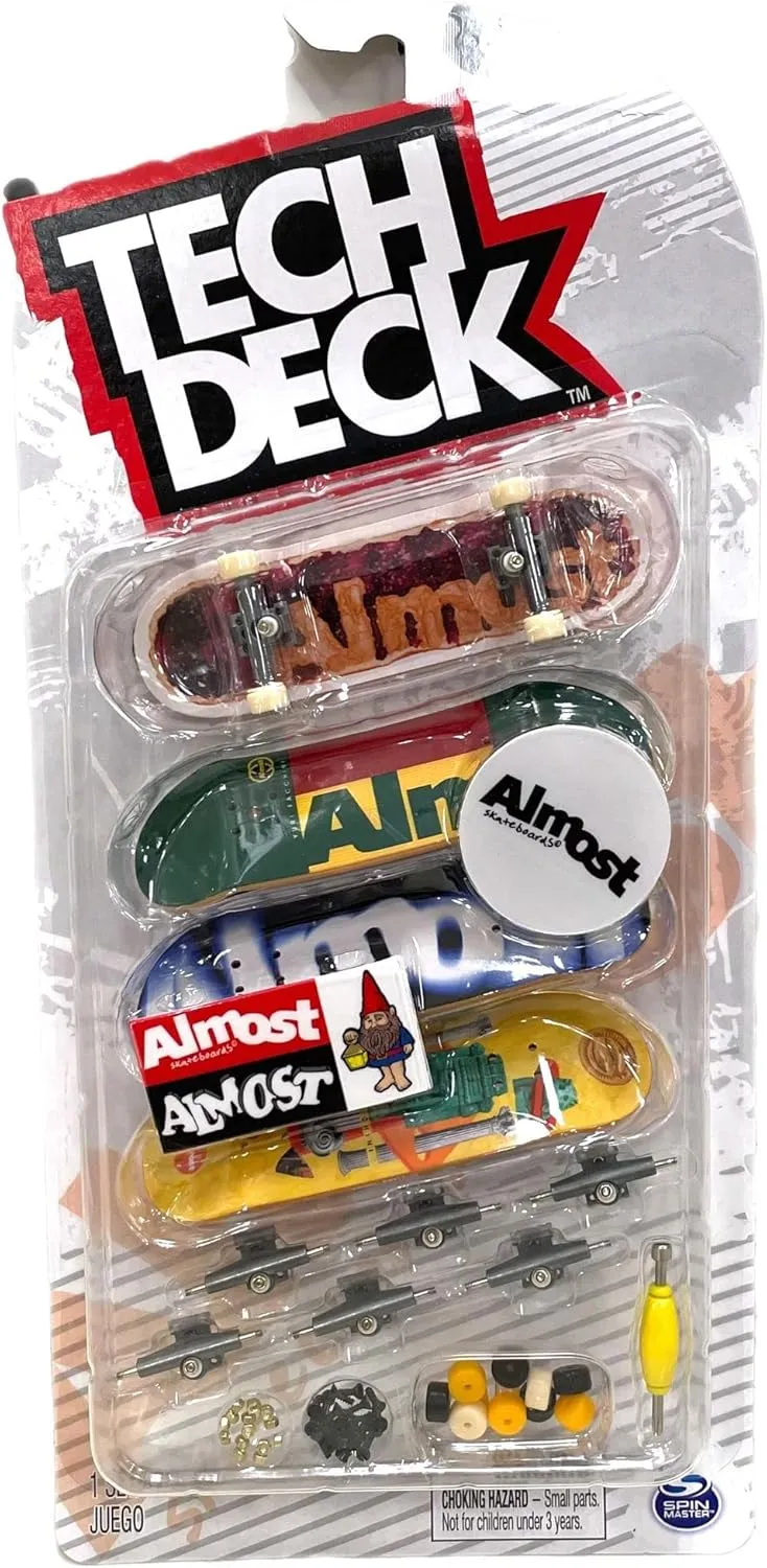 Multi Pack 2022 Series vein (Almost (4 Pack)) TECH DECK Sk8shop Bonus Pack Mini Finger Skateboard 