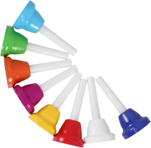 Musical Skills for Family Activities and School Use Wakauto 8Pcs Musical peal Handbells Set Colorful Hand Bells for Educational Percussion Instrument for Enhances 