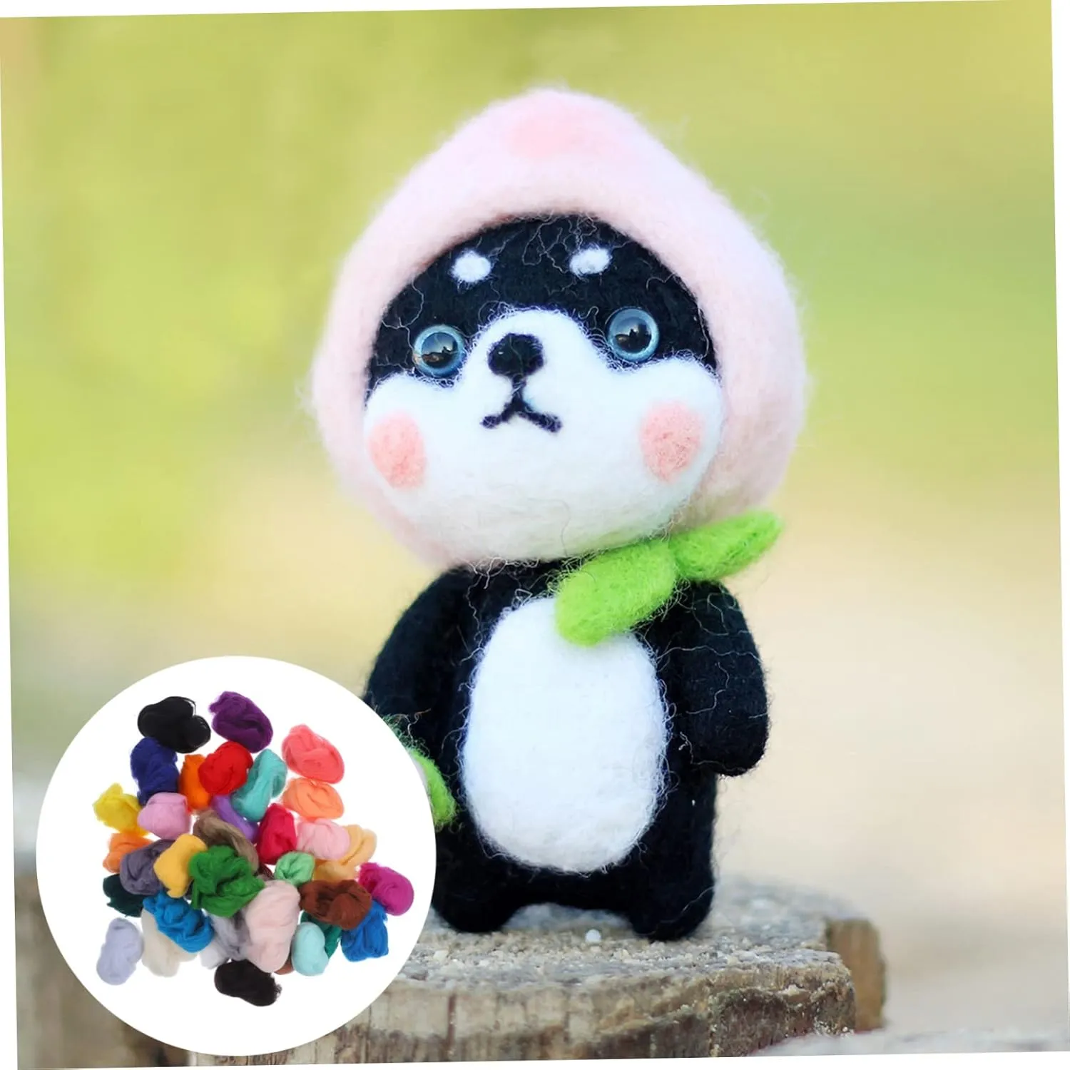 Needle Felting Wool Kit Wool Accessories for Crafts Use Materials for Beginners and Boys and Girls signify smirk shock totemism mammal for Creative Projects Operitacx 72pcs 