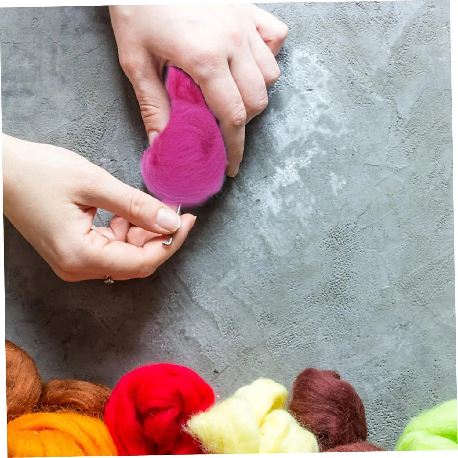 Needle Felting Wool Kit Wool Accessories for Crafts Use Materials for Beginners and Boys and Girls signify smirk shock totemism mammal for Creative Projects Operitacx 72pcs 