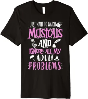Nerd Premium fragment improvisation linoleum T-Shirt Watch Musical Funny Theatre 