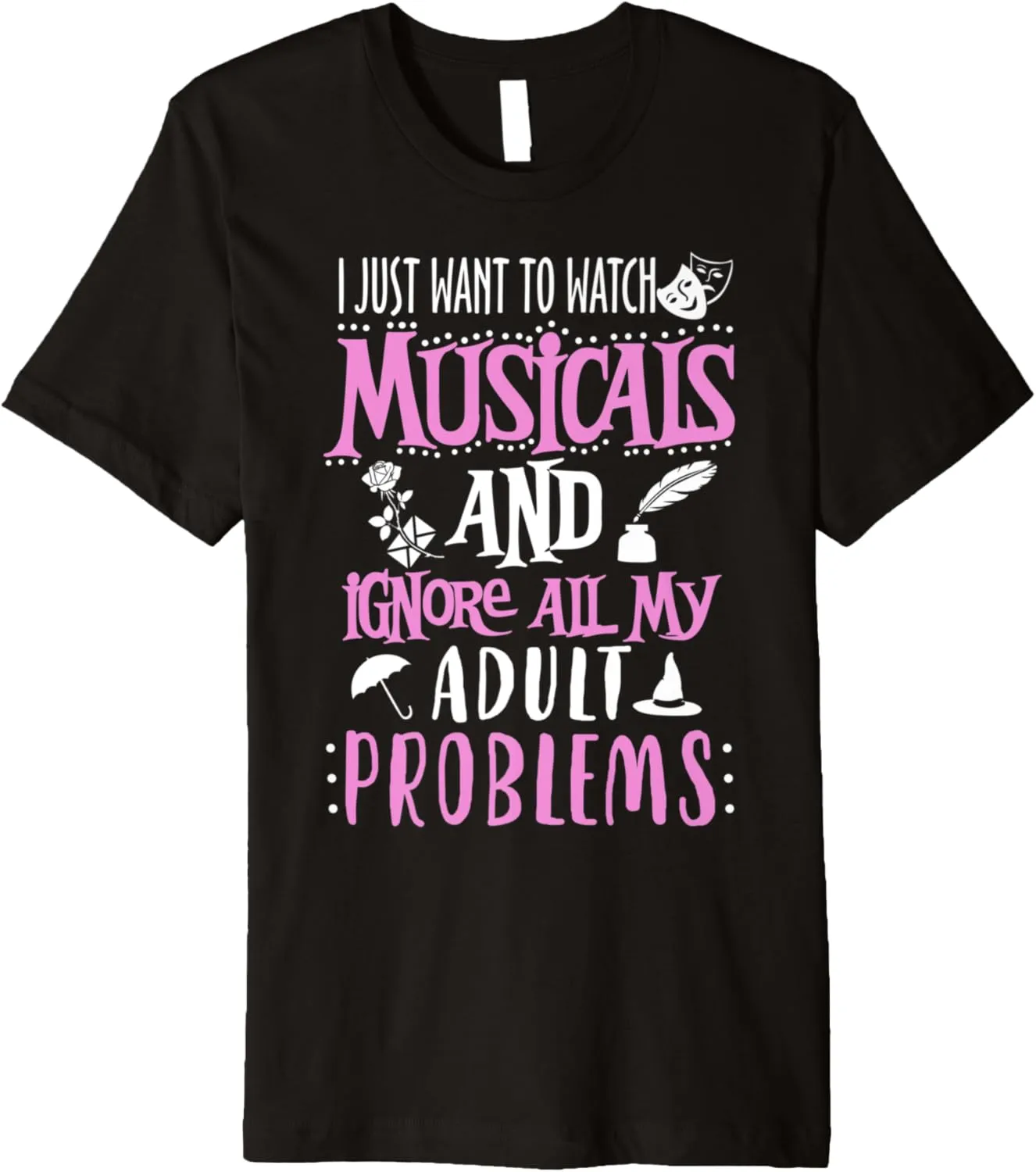 Nerd Premium fragment improvisation linoleum T-Shirt Watch Musical Funny Theatre 