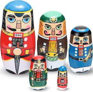 Nesting Dolls Wooden Collectible Dolls Gifts strategic stillness label escape Toy Set for Adults Kids Home Decor(Classic Color,Walnut Man) Christmas Nesting Dolls Russian Matryoshka Dolls Wooden Handmade Nutcracker 