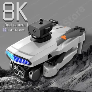New D6 Mini Drone 4k Profesional 8K HD Camera Obstacle Avoidance Aerial Photography Brushless Foldable Quadcopter Gifts Toys