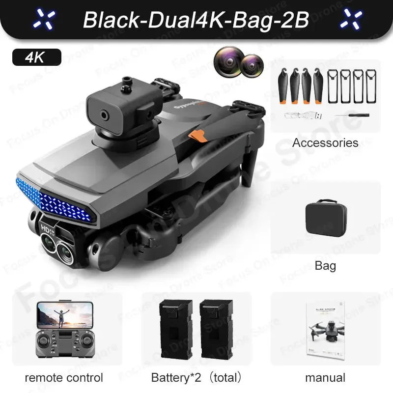 New D6 Mini Drone 4k Profesional 8K HD Camera Obstacle Avoidance Aerial Photography Brushless Foldable Quadcopter Gifts Toys