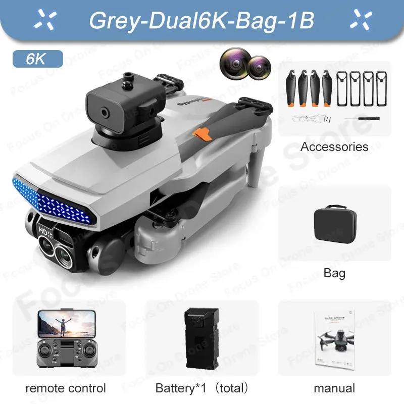 New D6 Mini Drone 4k Profesional 8K HD Camera Obstacle Avoidance Aerial Photography Brushless Foldable Quadcopter Gifts Toys