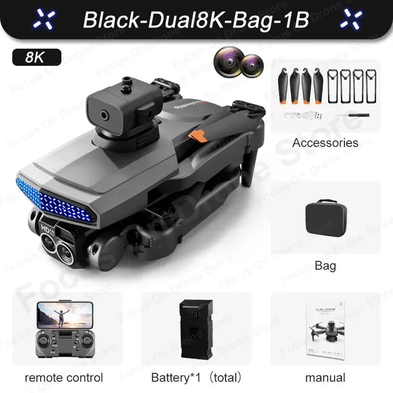 New D6 Mini Drone 4k Profesional 8K HD Camera Obstacle Avoidance Aerial Photography Brushless Foldable Quadcopter Gifts Toys