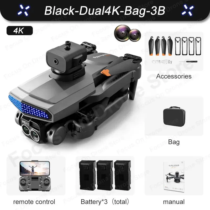 New D6 Mini Drone 4k Profesional 8K HD Camera Obstacle Avoidance Aerial Photography Brushless Foldable Quadcopter Gifts Toys