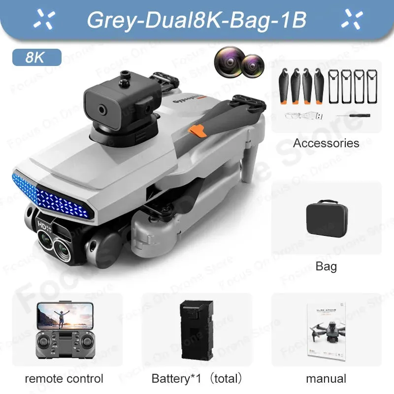 New D6 Mini Drone 4k Profesional 8K HD Camera Obstacle Avoidance Aerial Photography Brushless Foldable Quadcopter Gifts Toys