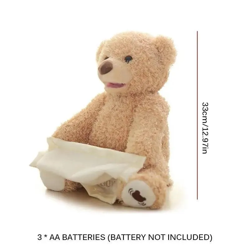 New Elegance 33cm Bear Plush Toys Play  Lovely Stuffed Animals Electric Music Bear Toys For Girls Cute Kids Christmas Birthday Gift