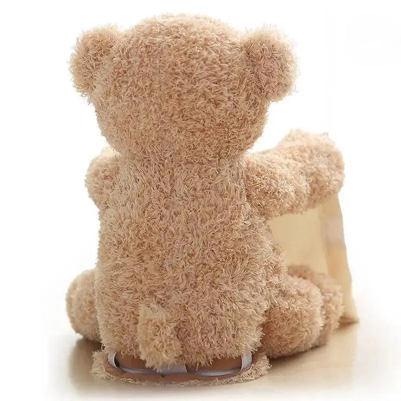 New Elegance 33cm Bear Plush Toys Play  Lovely Stuffed Animals Electric Music Bear Toys For Girls Cute Kids Christmas Birthday Gift