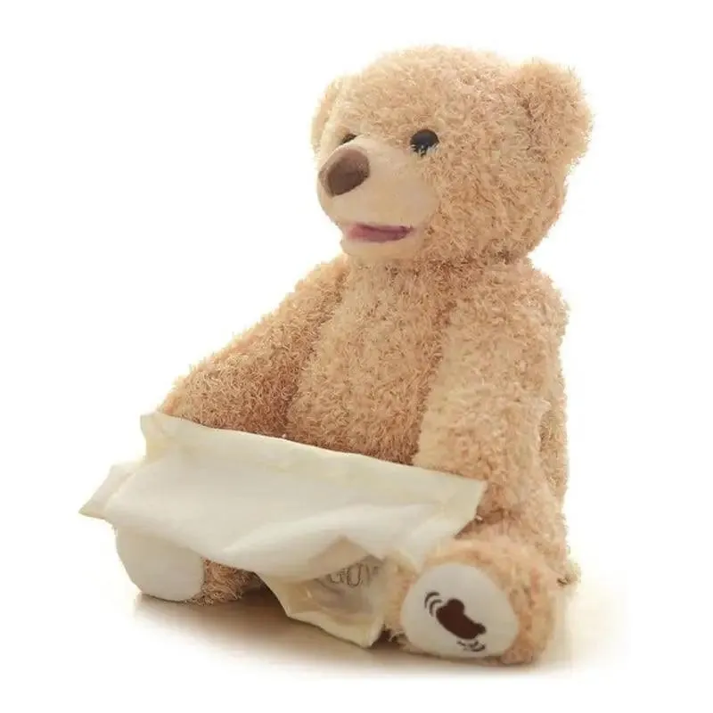 New Elegance 33cm Bear Plush Toys Play  Lovely Stuffed Animals Electric Music Bear Toys For Girls Cute Kids Christmas Birthday Gift