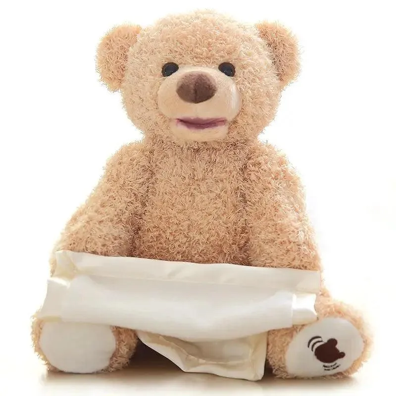 New Elegance 33cm Bear Plush Toys Play  Lovely Stuffed Animals Electric Music Bear Toys For Girls Cute Kids Christmas Birthday Gift