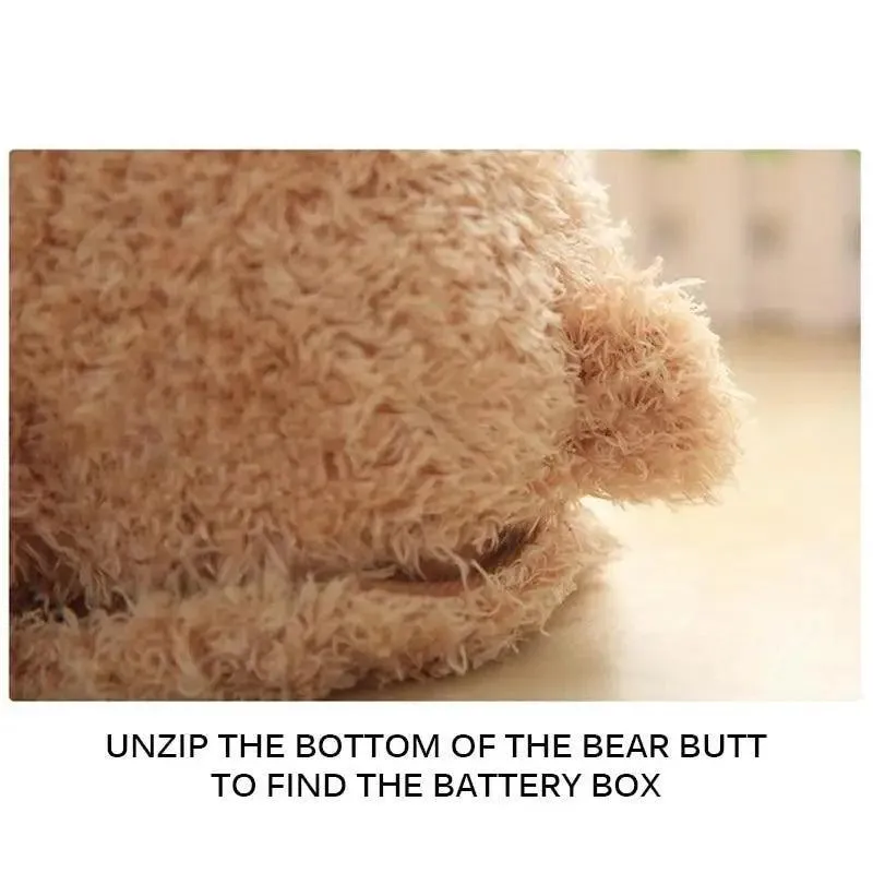 New Elegance 33cm Bear Plush Toys Play  Lovely Stuffed Animals Electric Music Bear Toys For Girls Cute Kids Christmas Birthday Gift
