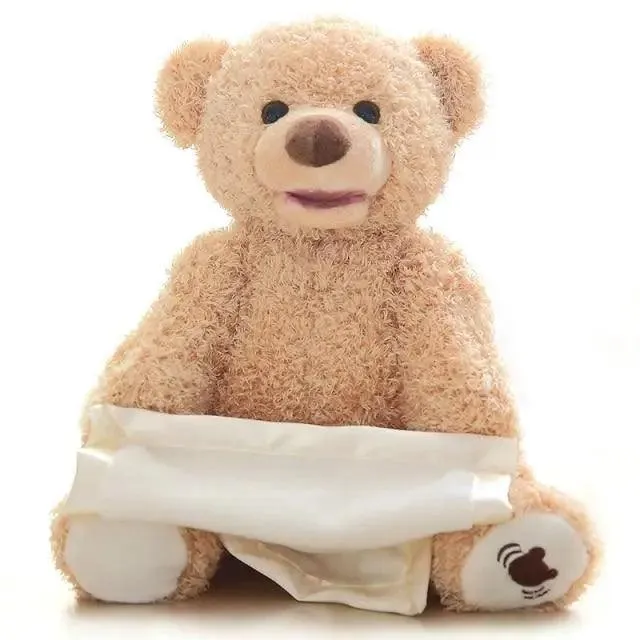 New Elegance 33cm Bear Plush Toys Play  Lovely Stuffed Animals Electric Music Bear Toys For Girls Cute Kids Christmas Birthday Gift