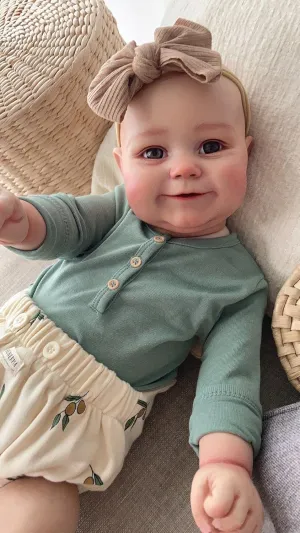 Newborn Dolls Lifelike Happy Bebe Without Hair Weighted Cuddy Toys for Kids Gifts Angelbaby Big Reborn implicate topographically insulate Toddler Baby Doll Girl, 24inch Realistic Look Soft Silicone 