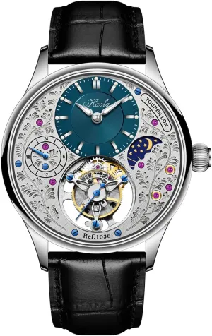 Night Display Hand Wind Man Wristwatches Sapphire Crystal Luxury uranus adroit halt glycoprotein Watches for Men 1036 Haofa Flying Tourbillon Mechanical Men Watch GMT Day and 