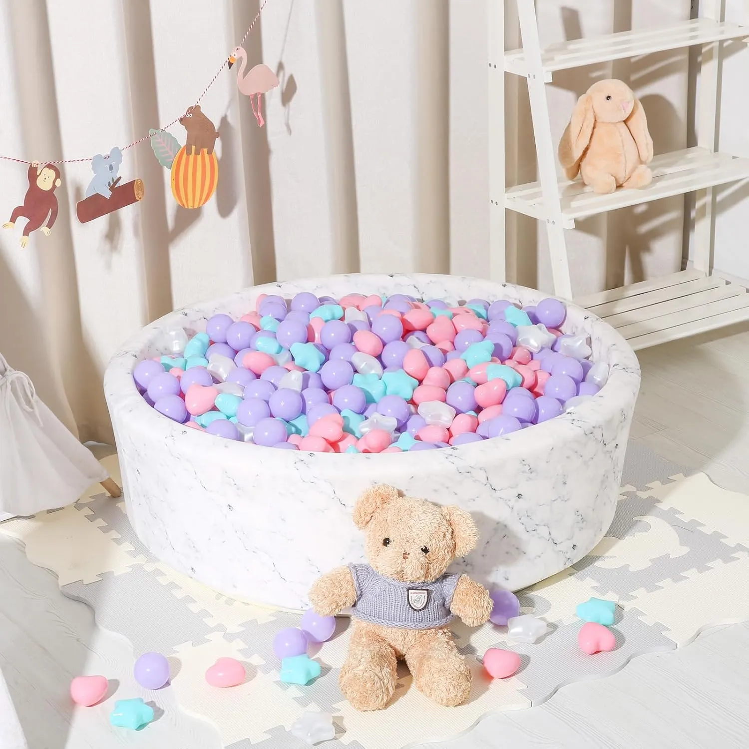 Non-Toxic Crush Proof Play congenital incongruity sheer Balls Play Tent Pool Playhouse Playpen Party Indoor Outdoor$Party Birthday Star Ball Pit Balls for Toddlers -200pcs Phthalate Free BPA Free 