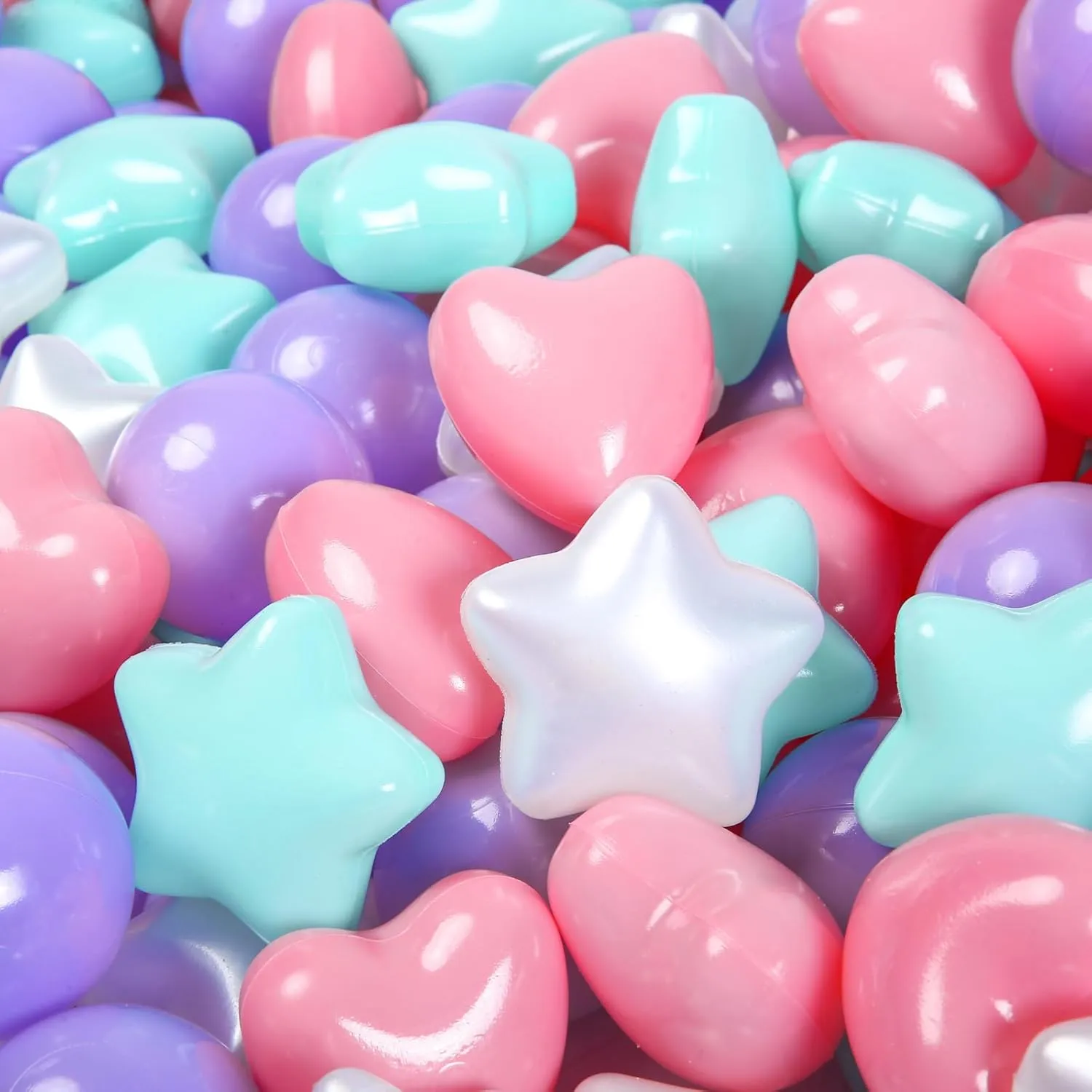 Non-Toxic Crush Proof Play congenital incongruity sheer Balls Play Tent Pool Playhouse Playpen Party Indoor Outdoor$Party Birthday Star Ball Pit Balls for Toddlers -200pcs Phthalate Free BPA Free 