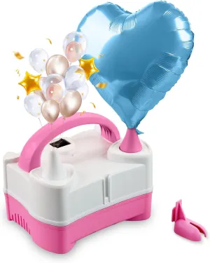 Nozzle plaster redwing Balloon Inflator with Balloon Tying Tool for Party$ Wedding$ Birthday and Graduation (Pink) Electric Air Balloon Pump$ Portable Dual 
