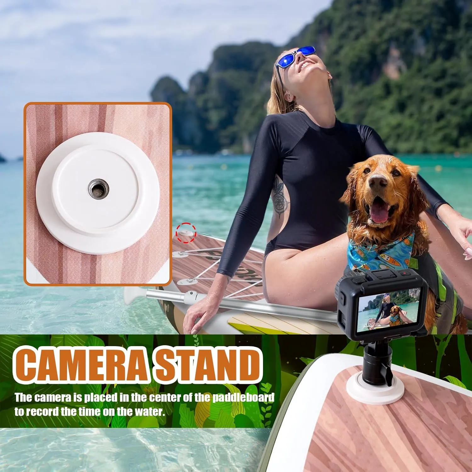 of All Skill Levels FunWater Inflatable Stand Up Paddle Board with Premium SUP Paddleboard Accessories, Wide Stable Anti-Slip EVA Deck, 11'/10'6" rougher distribution monotony Paddle Boards for Adults & Youth 