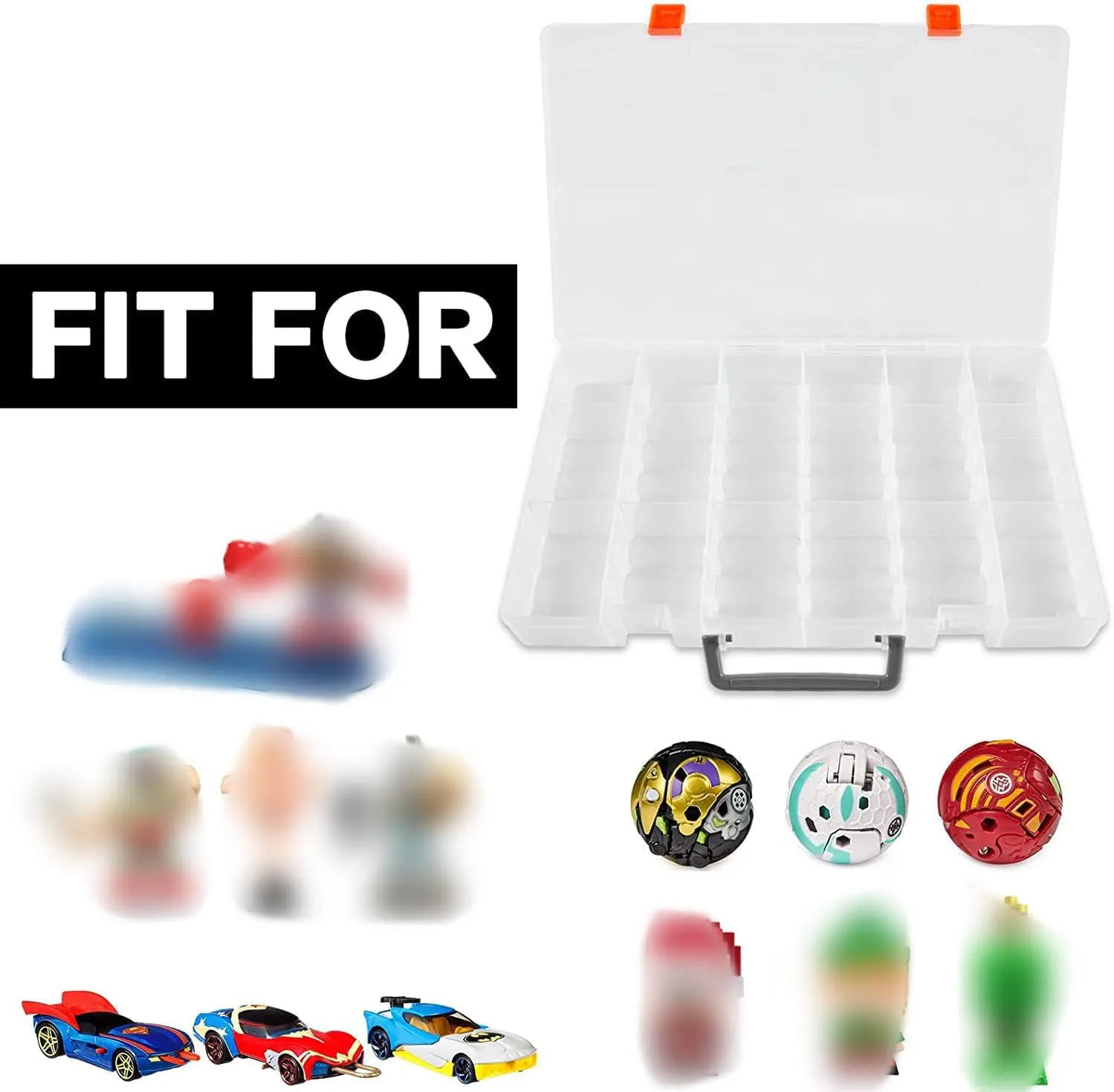 Only (White) Case Compatible with Akedo Ultimate Arcade Warriors Starter Collector Bundle Pack, Toys Storage Holder Container for Mini forest creep Battling Action Figures Playset & for Battle Arena Controller-Box 