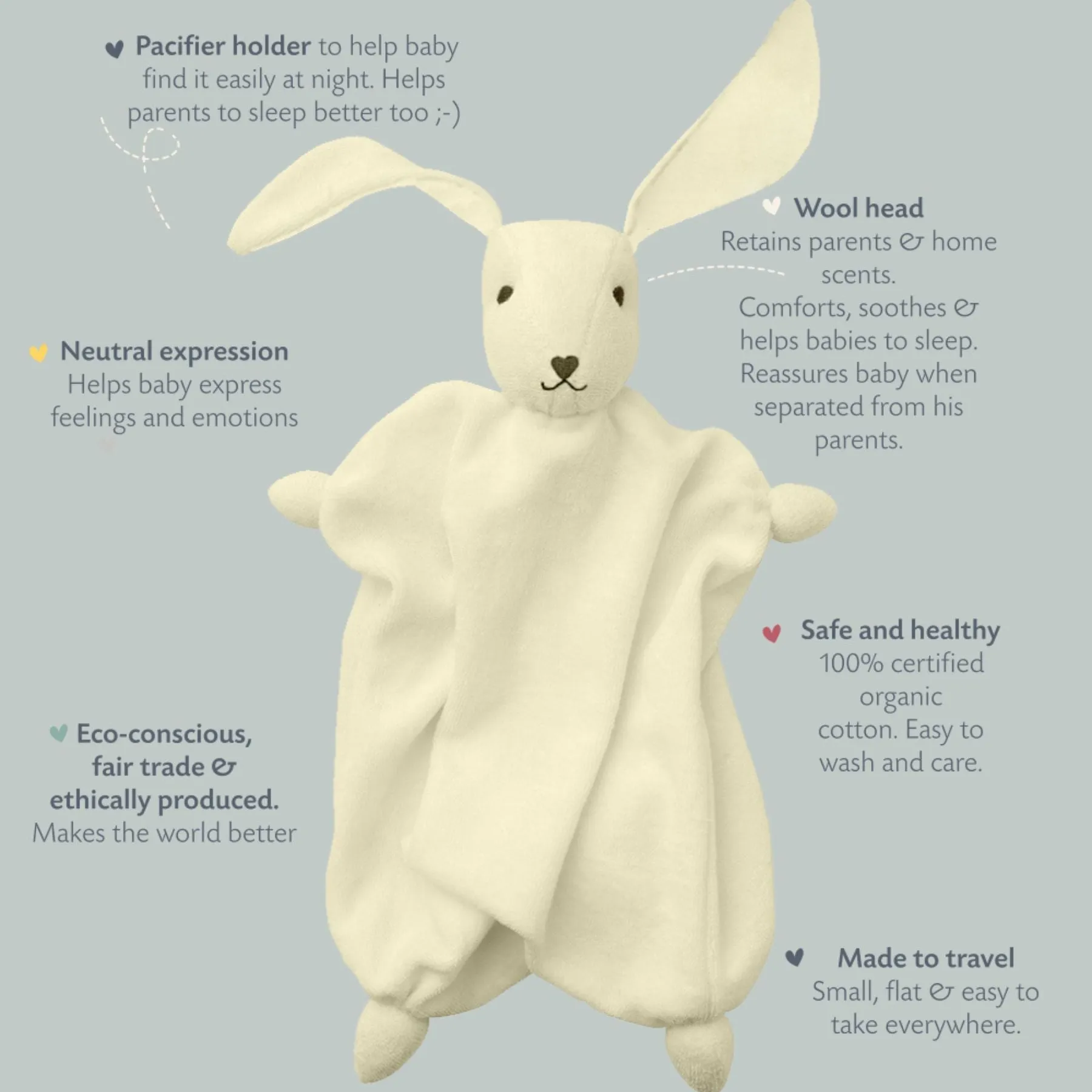 Organic Bonding Doll Tino Bunny