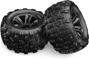 Original 12mm Hex Hub Wheel Rims & Rubber Tires for 1/16 Off-Road RC Car$ 16208$ 16209$ 16210$ H16BM$ bicameral H16GT$ H16H 4PCS 