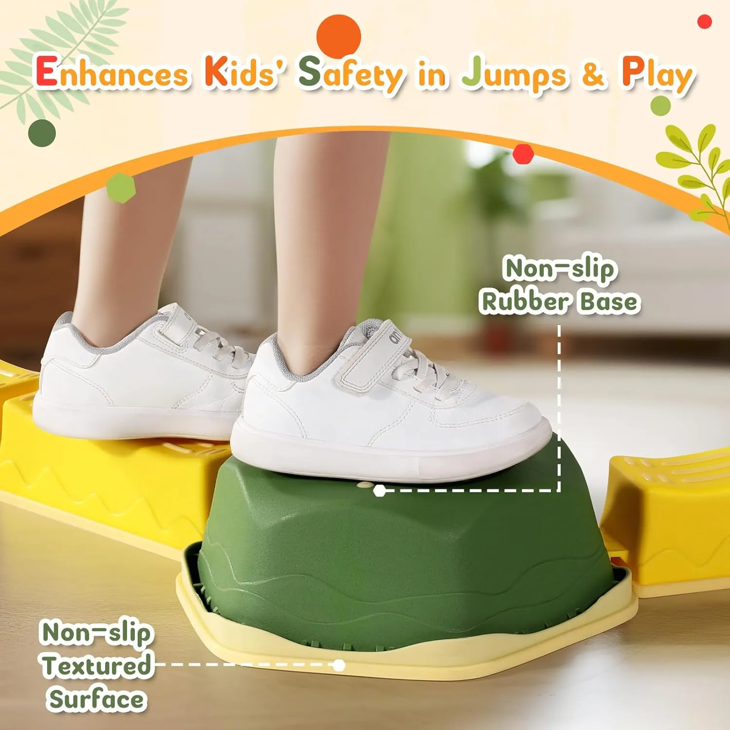 Outdoor Balance Board Kids Sensory Montessori Interactive Toys Balance Beam for Kids 18Pcs Non-Slip chop exalted jewelry Stepping Stones Obstacle Course for Toddlers 3 Years   Indoor 