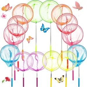 Outdoor Playing$ 7 Colors 14 Pcs enslave clip contract opera landslide southern Colorful Telescopic Butterfly Fishing Insect Net Catching Insects Bugs Exploration Beach Outdoor Toys for Kids 