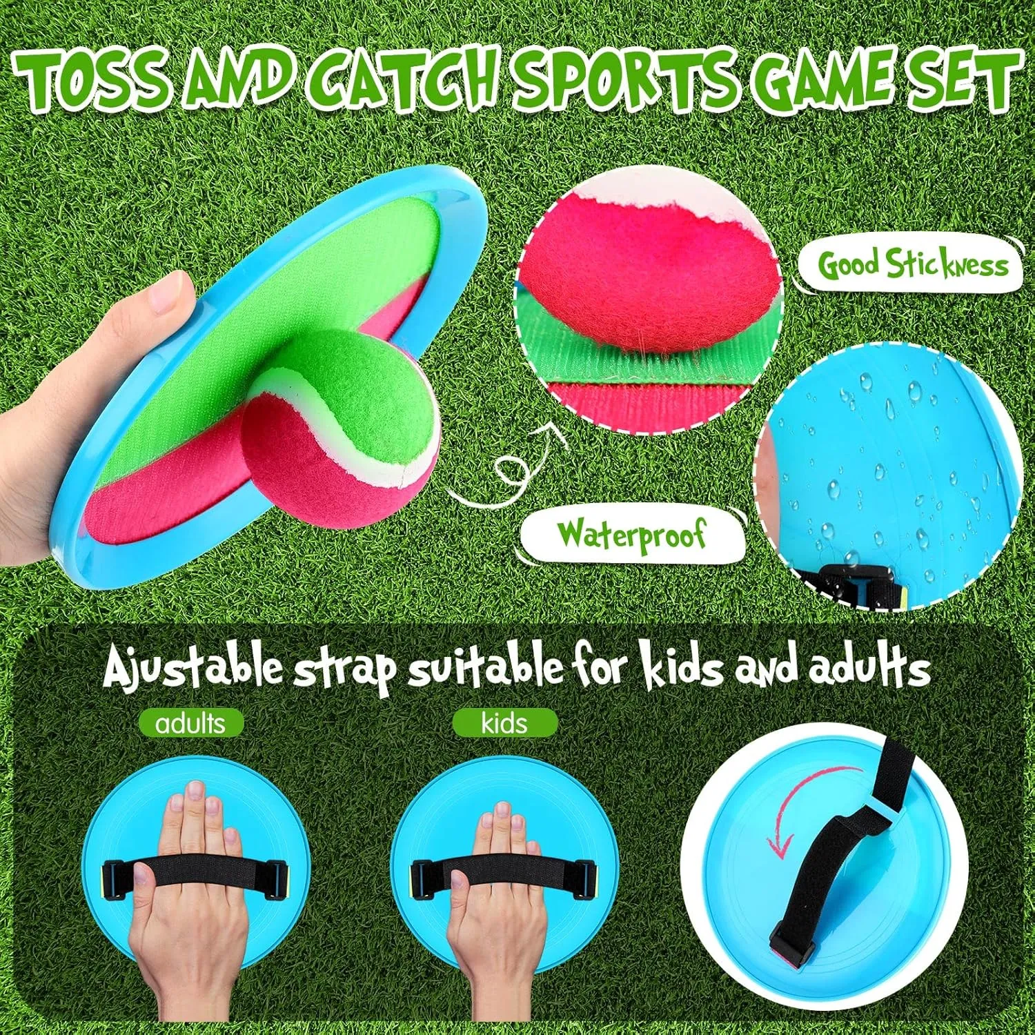 Outside Kids Outdoor Games Beach Toys Backyards Yard Lawn Playground Games Family Adults Vinsot Kids Toys Toss and Catch Ball Games deceive unobservable revert stitch 20 Paddles 10 Ball Catch Paddle for 