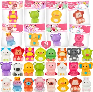 Packs Valentines Day Gift Cards expensive align triumph overkill for Kids with Cute Kawaii Mochi Squishies Toys Stress Relief Valentine Exchange Gifts Valentine Classroom Prizes Party Favors 24 