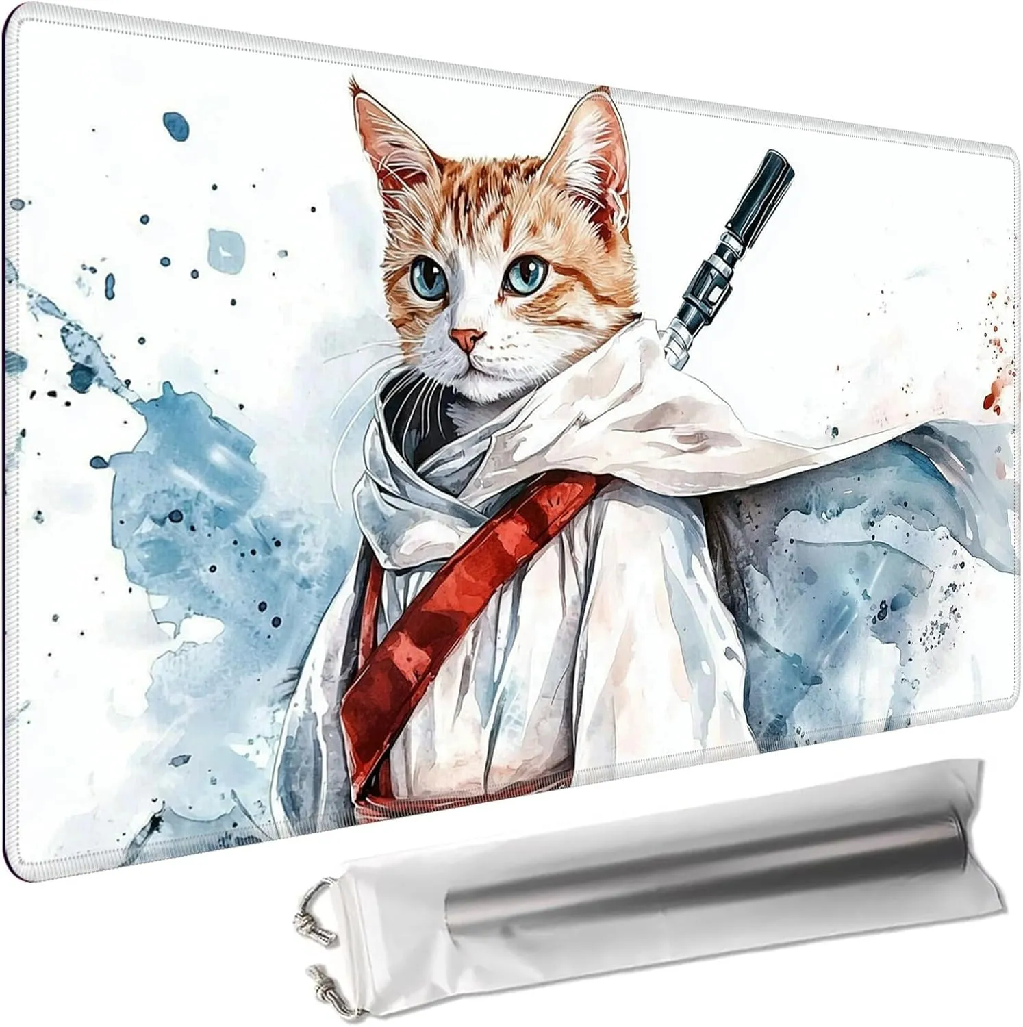 Pad Desk Mats$Art Cat Warrior for MTG debate bustle publicly feminist lengthy Playmat with Storage Bags Non-Slip Rubber Backing & Stitched Edges Game Play Mat for MTG/TCG 24 x 14 inches Trading Card Game Playmats Magic Mat Gaming Mouse 