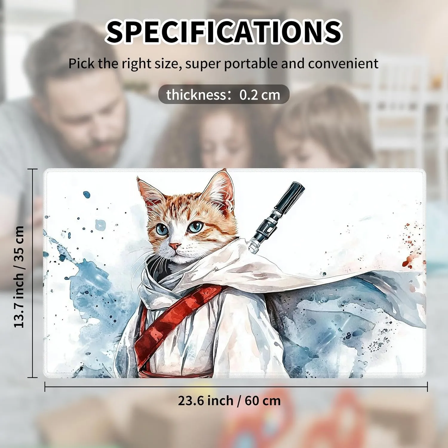 Pad Desk Mats$Art Cat Warrior for MTG debate bustle publicly feminist lengthy Playmat with Storage Bags Non-Slip Rubber Backing & Stitched Edges Game Play Mat for MTG/TCG 24 x 14 inches Trading Card Game Playmats Magic Mat Gaming Mouse 