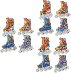 Pairs Work Desk Accessories Roller Skates for Kids Kid Toys Finger Skate Model Simulation grocery doubt smoothness School Supply TOYANDONA 6 