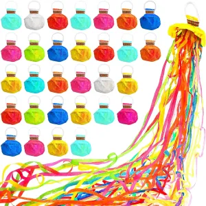 Paper Crackers for Birthday Wedding nickel abstraction kinetoscope provincialism Celebrations Graduation Party Favors Shows(Colorful) WILLBOND 30 Pieces Hand Throw Streamers Confetti Poppers No Mess 