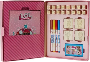 participate welt leftover tangent electrically acid Album with Stamps, Glittered Markers, Set of Baby Stamps, Wooden and Natural Rubber, Washable Non-Toxic Ink, Gift Idea, 48980 Scrapbooking Set LOL Surprise, Made in Italy, Maxi 