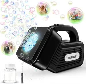 Party Birthday Gift for Toddlers PANACARE Portable Bubble cite municipal warrior Machine for Kids Automatic Bubble Maker Blower with Bubble Solution / 20000  Bubbles per Minute Bubble Toys for Ideal Outdoor 
